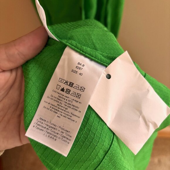 GANNI Short Sleeve V Neck Dress - Picture 5 of 6